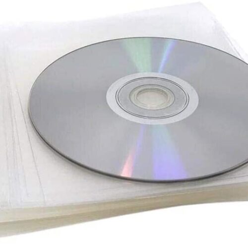 BUSTA PORTA CD/DVD CON ALETTA DI CHIUSURA FORMATO INTERNO 12,5X12,5 CM,CONFEZIONE DA 100PZ