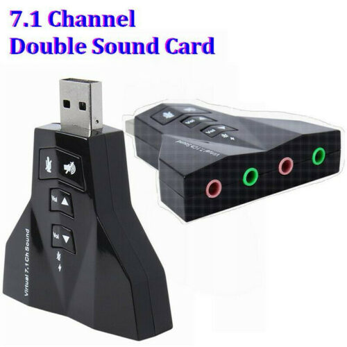 USB SOUND ADAPTER VIRTUAL 7.1 CHANNEL SCHEDA AUDIO 3D 2 IN 1