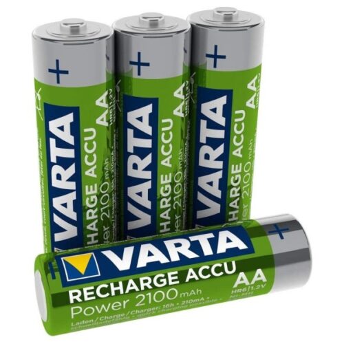 4 Pile Varta Stilo Batterie Aa Alkaline Ricaricabili 2100mah Nimh Hr6 1.2v Accu