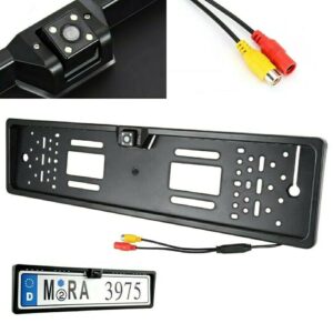 PORTATARGA CON TELECAMERA RETROMARCIA RETROCAMERA 4LED-AUTO VISIONE NOTTURNA