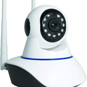 TELECAMERA IP DUE ANTENNE CAMERA HD 720P WIRELESS LED IR LAN MOTORIZZATA WIFI RETE INTERNET