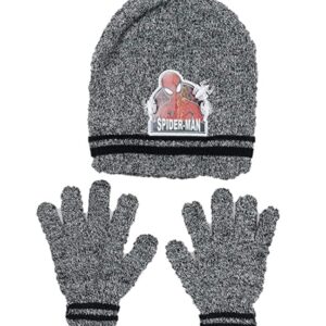 MARVEL SPIDER-MAN GUANTI CON CAPPELLINO IN MAGLIA CON FODERA COLORE GRIGIO