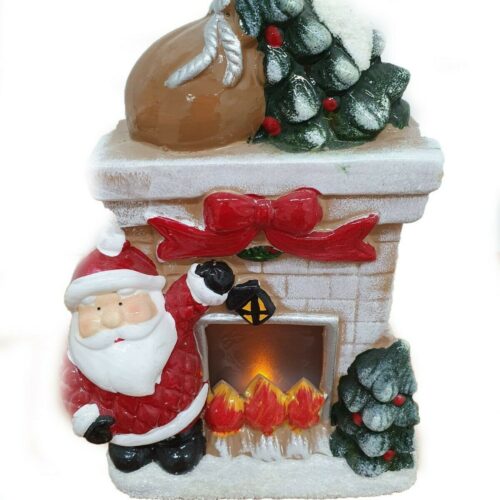 DUESSE CHRISTMAS CAMINETTO BABBO NATALE CON LUCI