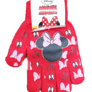 DISNEY MINNIE MOUSE GUANTI PER BAMBINI ROSSO ACRILICO/POLIESTERE