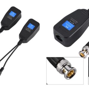 COPPIA TRASMETTITORE VIDEO BALUN ETHERNET ALIMENTAZIONE 4 IN 1 AHD TVI CVI CVBS