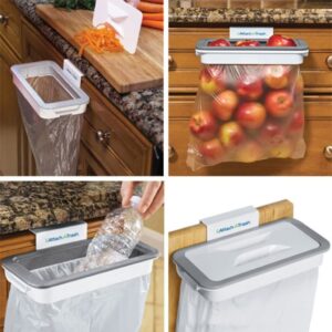 ATTACH A TRASH CESTINO SUPPORTO PER SACCHETTI SPAZZATURA CON CLIP MONTAGGIO PER ANTA