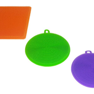 SET 3 SPUGNE RESISTENTI TERMICHE IN SILICONE MULTIUSO