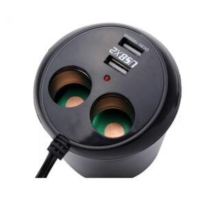 SDOPPIATORE PRESA ACCENDISIGARI 2 POSTI PORTA USB CARICA BATTERIA CELLULARE