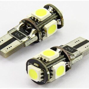 PAIO LAMPADINA 168 501 T10 W5W 5 LED SMD CANBUS BIANCO
