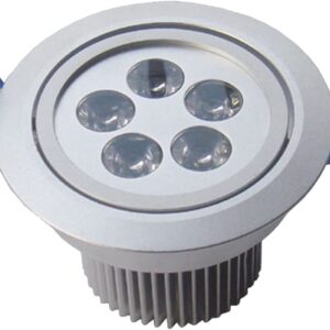 FARETTO A LED DA 5 WATT DA INCASSO A MOLLA CON ALETTE LUCE FREDDA