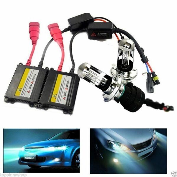 KIT FARI XENON LIGHT H4(H/D) TELESCOPIC 6000K 35W