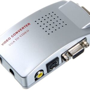 CONVERTITORE ADATTATORE VIDEO DA VGA A AV, RCA, S-VIDEO PER MONITOR PC PROIETTORI