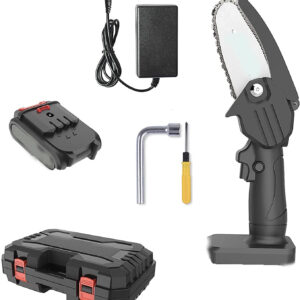 MOTOSEGA ELETTRICA A BATTERIA PORTATILE CON CARICATORE 26V PER POTATURA DI ALBERI E GIARDINO