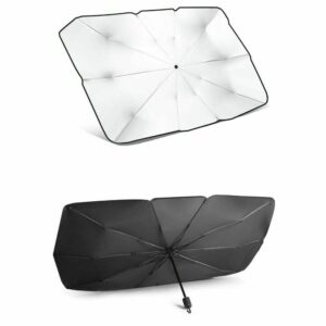 OMBRELLO PARASOLE PER AUTO PARABREZZA ANTERIORE PIEGHEVOLE 135 X70 cm