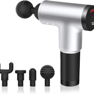 PISTOLA MASSAGGIO MUSCOLARE, 6 VELOCITÀ WIRELESS CON 4 TESTINE