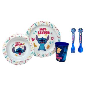 SET PAPPA STITCH PIATTO PIU BICCHIERE PIU POSATE