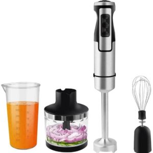 MIXER FRULLATORE AD IMMERSIONE FRUSTA TRITATUTTO 3IN1 1000W BICCHIERE 600ML
