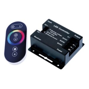 CENTRALINA RGB CONTROLLER TOUCH WIRELESS RF CON TELECOMANDO PER STRISCIA RGB