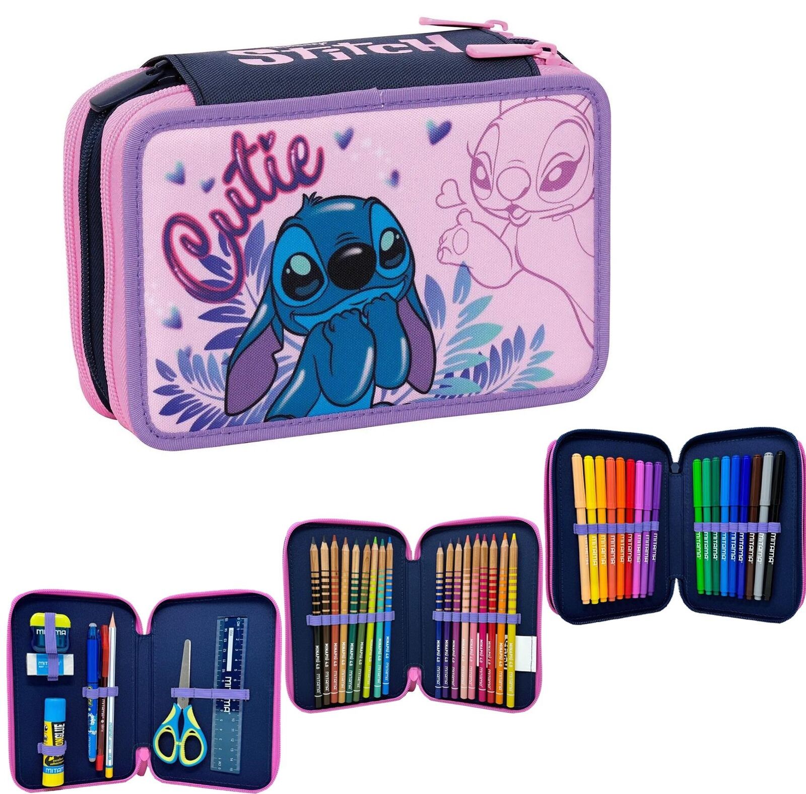 ASTUCCIO STITCH CUTIE ROSA 3 ZIP