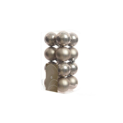 16 Palline Decorative Per Addobbi Albero Di Natale Glitterate E Lucide Colore