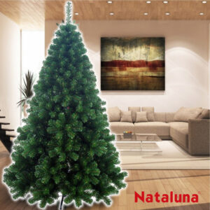 Albero Di Natale 120cm Super Folto Nataluna Modello Aspen Con Base A Croce