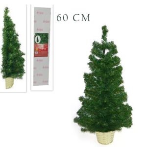Albero Di Natale A Muro Angolare A Parete 60 Cm Ecologico 80 Punte Artificiali