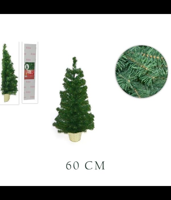 Albero Di Natale A Muro Angolare A Parete 60 Cm Ecologico 80 Punte Artificiali - immagine 2