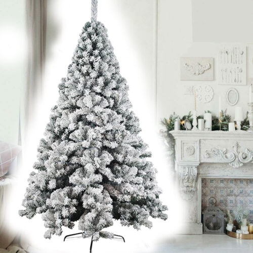 Albero Di Natale Innevato 120cm Nataluna Super Folto Effetto Neve Modello Aspen