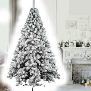Albero Di Natale Innevato 150 Cm Nataluna Super Folto Effetto Neve Modello Aspen
