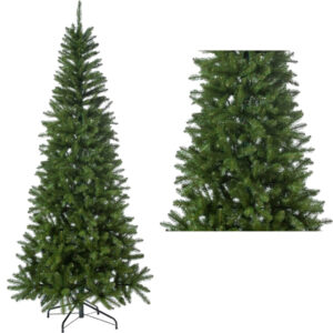 Albero Di Natale Slim Nataluna Mod. Stelvio Altezza 240 Cm Base A Croce 825 Rami