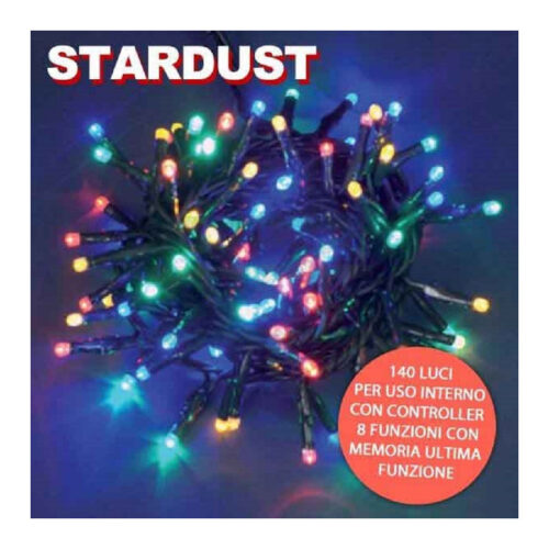 Catena Luci Natalizie 140 Lucciole Multicolor Con Controller 8 Funzioni Stardust