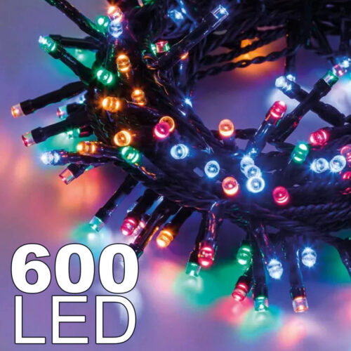 Catena Luminosa 600 Luci Led Lucciole Multicolore Rgb Con Controller Uso Interno