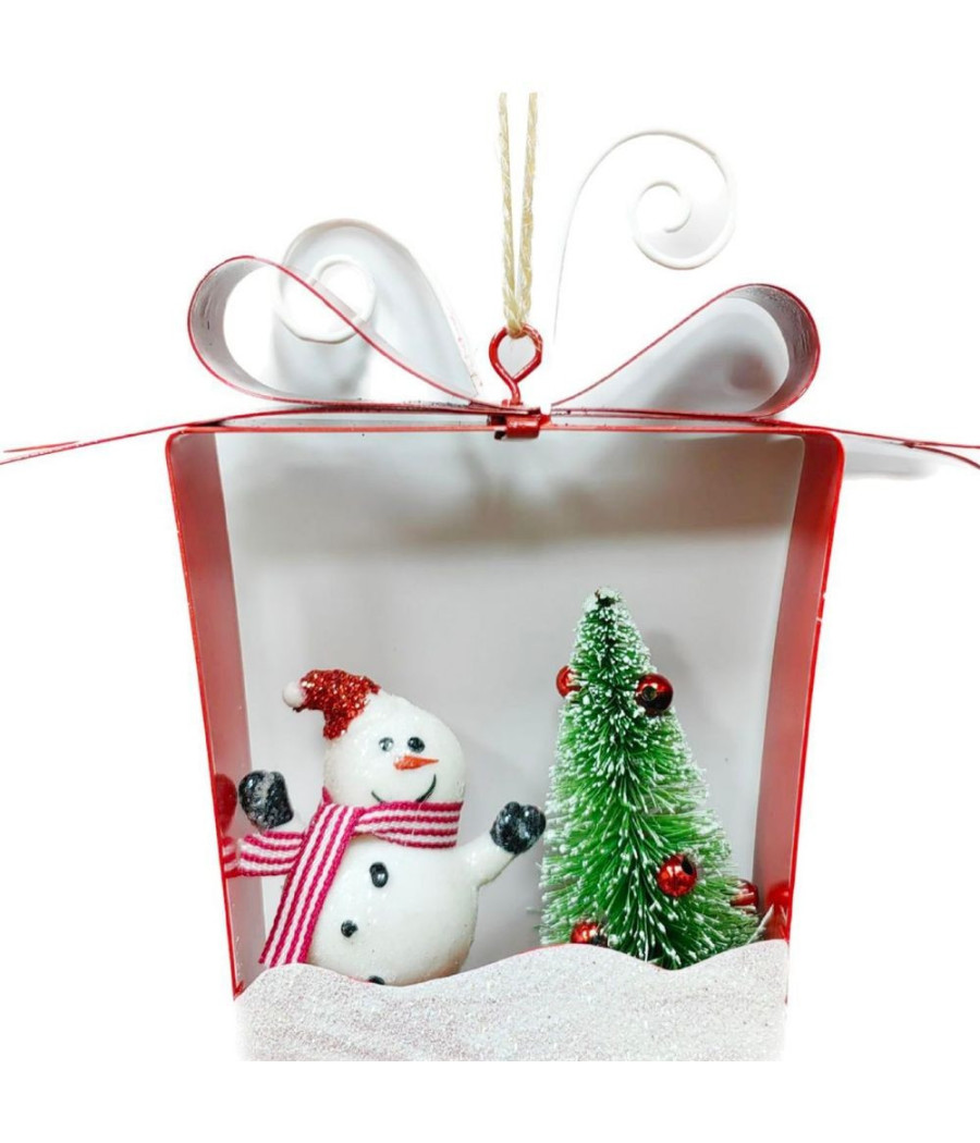 Decorazione Natalizia Albero Di Natale Appendino Pupazzo Di Neve Dim. 12.5cm