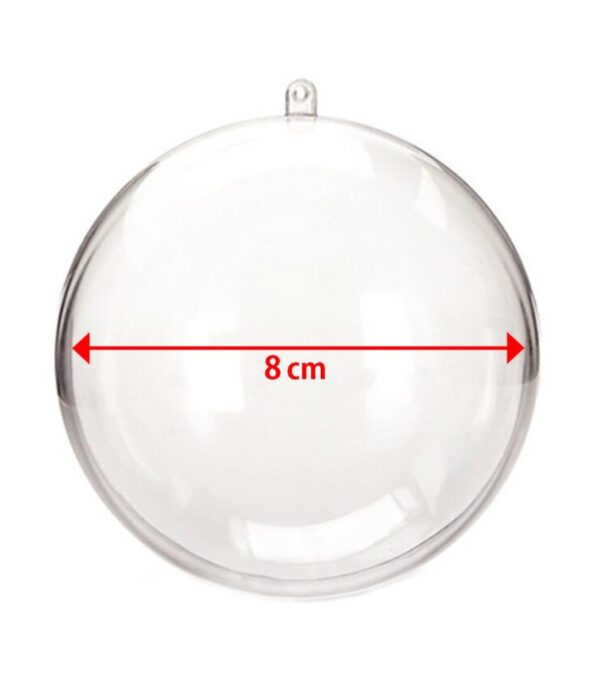Kit 6 Palline Trasparenti Da 8cm Con Temepere E Pennelli Decorazioni Natalizie - immagine 2