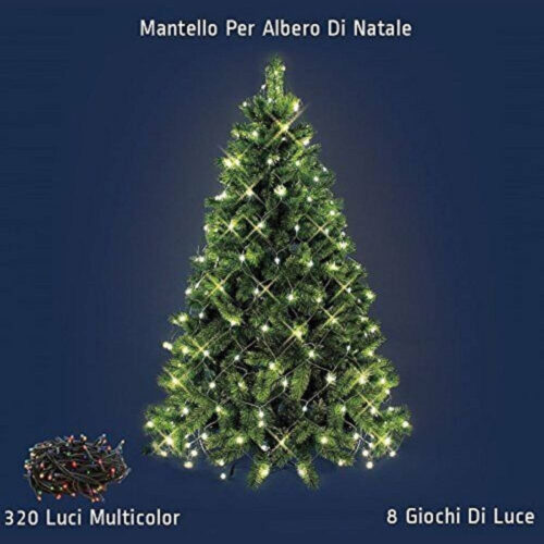 Mantello Rete Minilucciole Per Albero Di Natale 320 Luci Led Multicolore