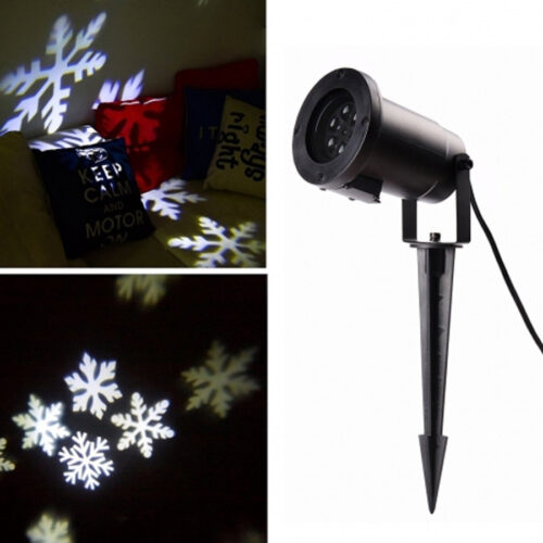 Proiettore Fiocco Di Neve Bianco Led Paesaggio Picchetto Illuminazione Natale