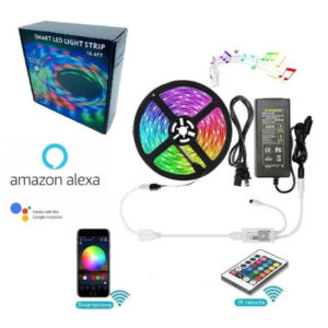Striscia Led Smart Con 300 Led Da 5 Metri Rgbw Wifi Domotica Alexa Google Home