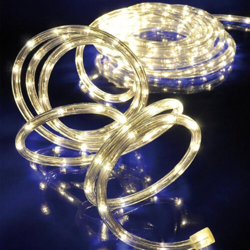 Tubo Luminoso A Led Per Esterno Bianco Caldo 10 Metri Con Controller Giochi Luce