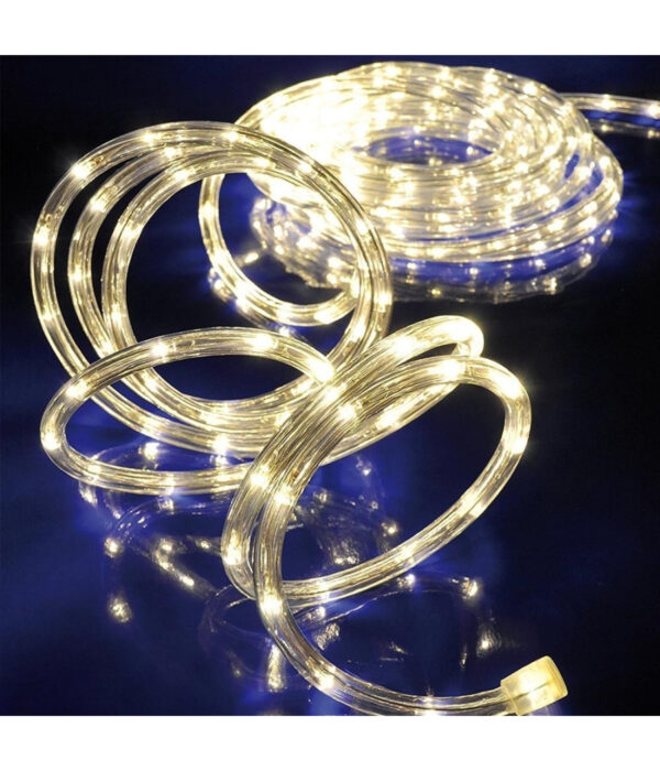 Tubo Luminoso A Led Per Esterno Bianco Caldo 10 Metri Con Controller Giochi Luce