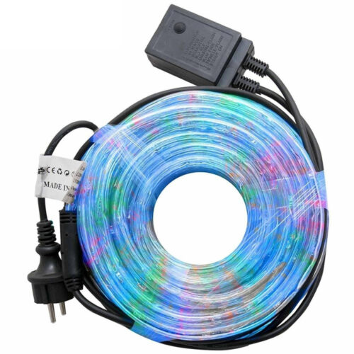 Tubo Luminoso Natalizio 20 Metri Led Multicolor Controller 8 Funzioni X Esterno