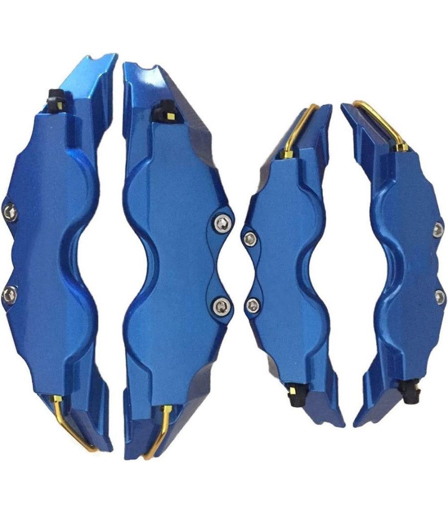 2 Copri Pinza Per Disco Freno Copertura Auto Color Blu Abs Protezione Universale