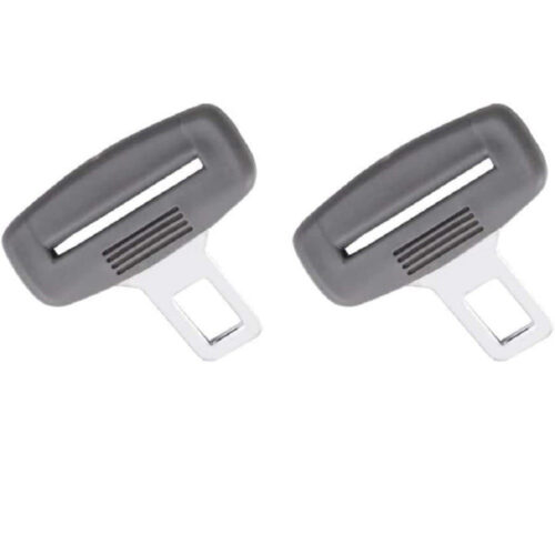 2 Pz Linguetta Per Cinture Di Sicurezza In Metallo Impugnatura In Plastica Nero