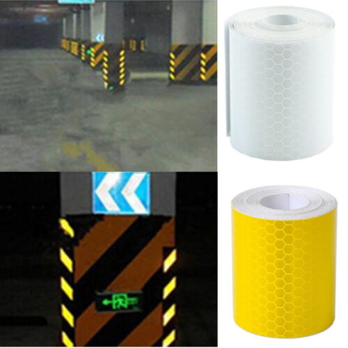 25 Metri Nastro Adesivo Catarifrangente Auto Camion Giallo Alta Visibilità