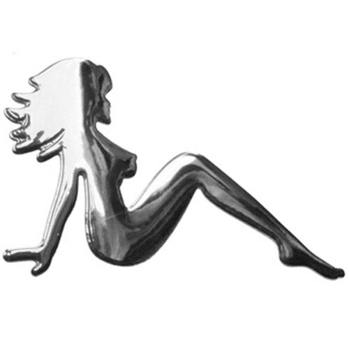 Adesivo 3d In Metallo Cromato Per Auto Figura Stemma Donna Angelo Sexy Sticker