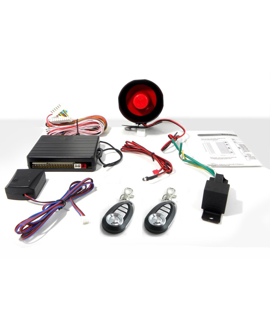 Allarme Antifurto Auto Universale Furgone Camper Roulotte 2 Telecomandi