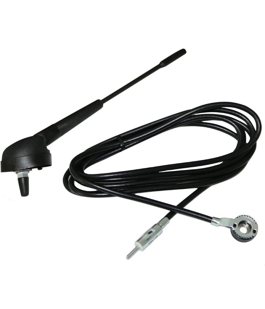 Antenna Per Autoradio 19 Cm Per Tetto Auto Con Cavo Da 2.3 Mt Spina Din Plug