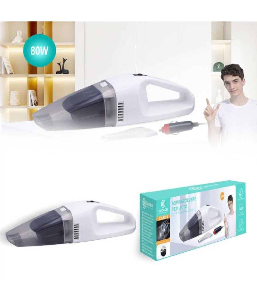 Aspirapolvere Portatile Auto Camper Presa Accendisigari 12v 80w Accessori Cx-9359