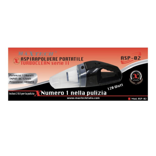 Aspiratore Professionale Per Auto Camper Camion 12v Accendisigari 120w Maxtech Asp-02