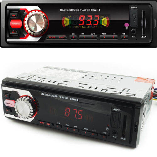 Autoradio Stereo Auto Camper Radio Fm Mp3 Usb Slot Sd Aux 50wx4 4104