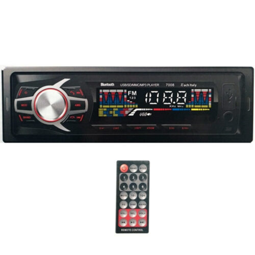 Autoradio Stereo Bluetooth Frontalino Estraibile Fm Mp3 Usb Sd Lcd 60wx4 Ec-7008